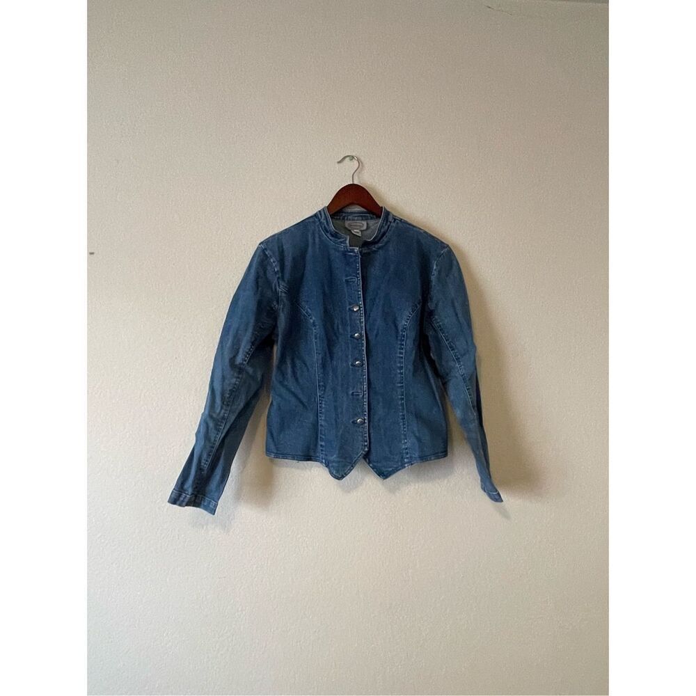 Vintage denim western cowgirl style jean jacket size‎ 6